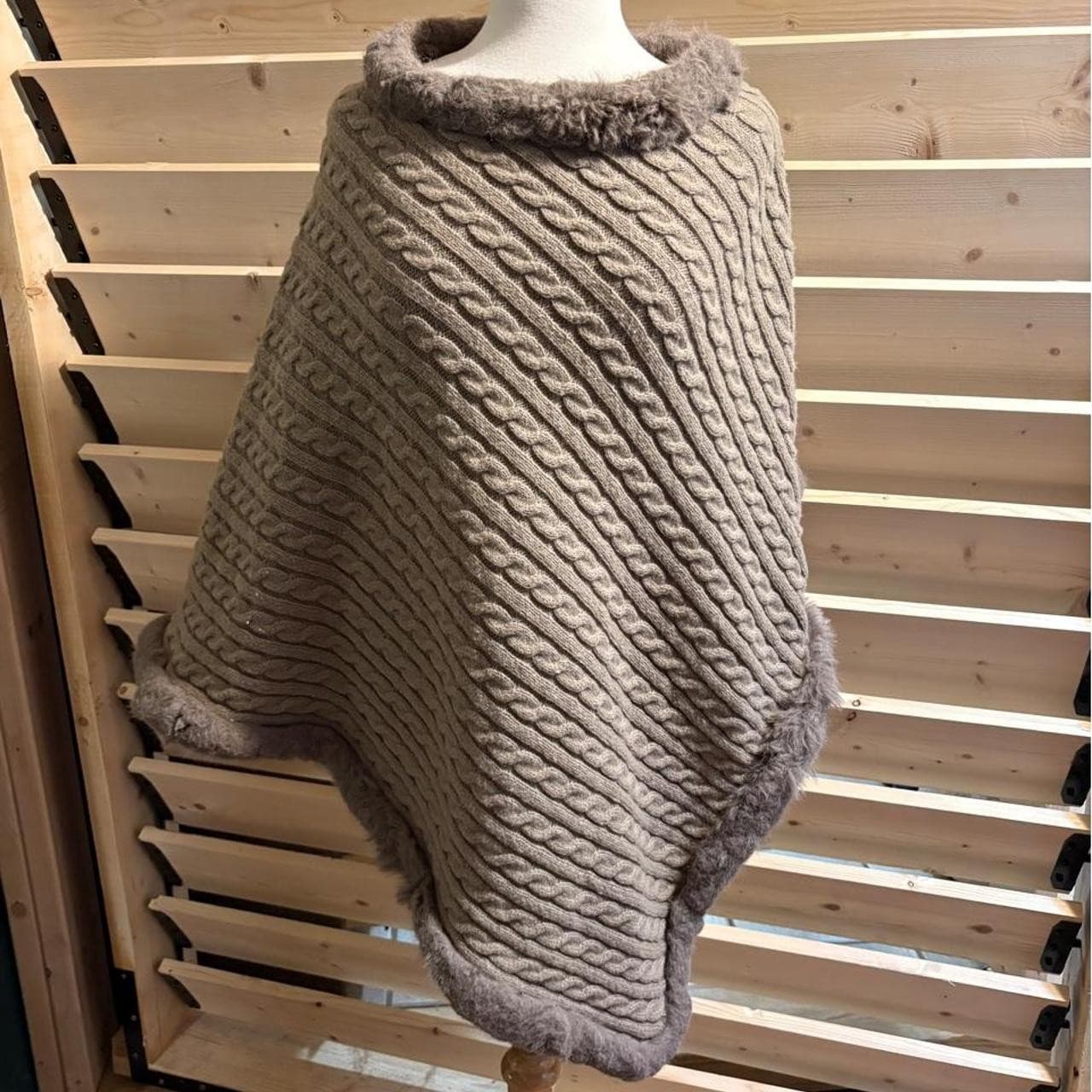 Women's Brown Poncho